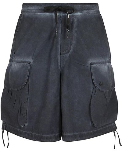A PAPER KID Schwarze nylon shorts - Blau