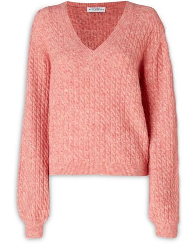Ballantyne Knitwear > v-neck knitwear - Rose