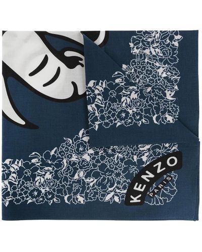KENZO Cotton scarf - Blau