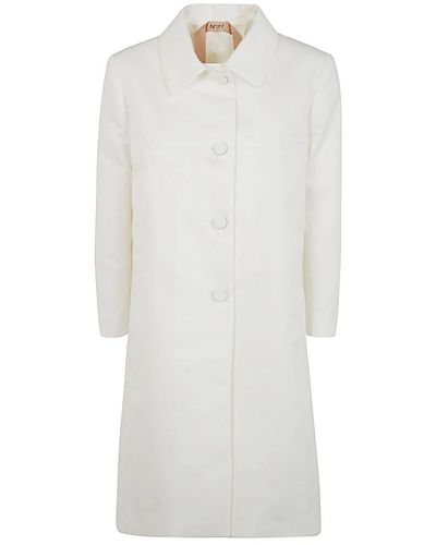 N°21 Coats > single-breasted coats - Blanc