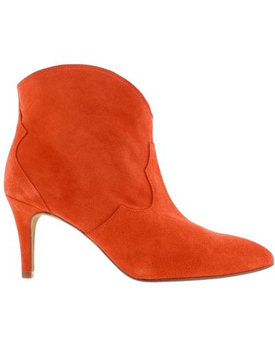 Toral Heeled Boots - Orange