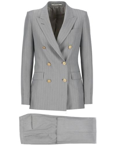 Tagliatore Double Breasted Suits - Gray