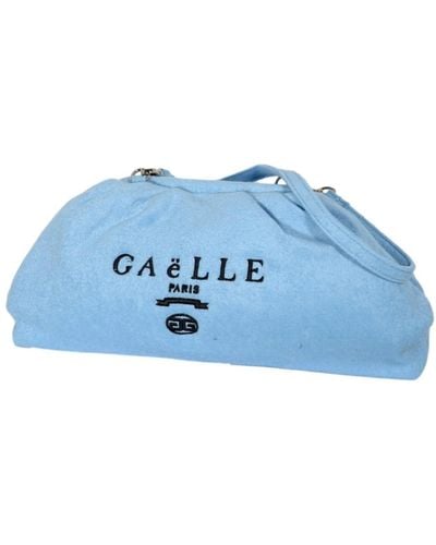 Gaelle Paris Maxi pochette spugna celeste clutch borsa - Blu