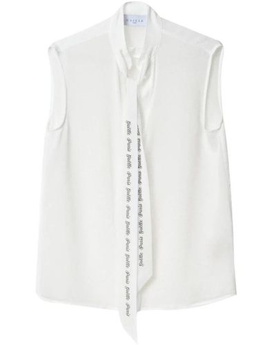 Gaelle Paris Weiße bluse elegant stilvoll