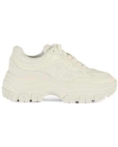 Guess Chunky sneakers in ecopelle trapuntata - Bianco