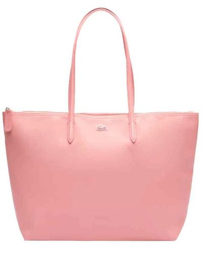 Lacoste Rosa einkaufstasche mit reißverschluss - Pink