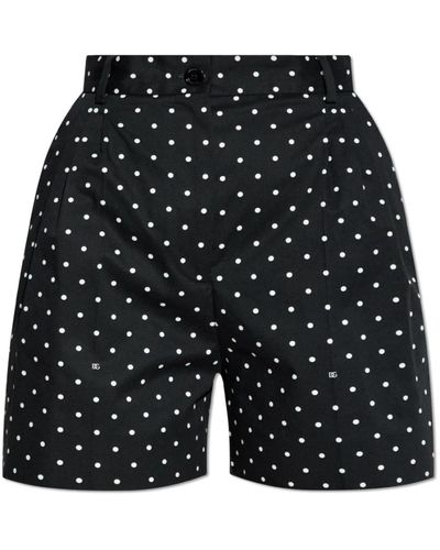 Dolce & Gabbana Shorts con estampado de lunares - Negro