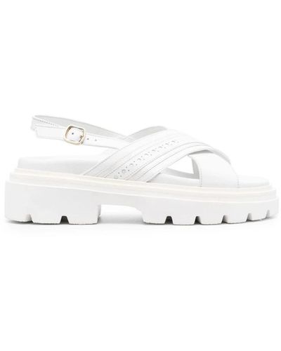 Santoni Flat Sandals - White