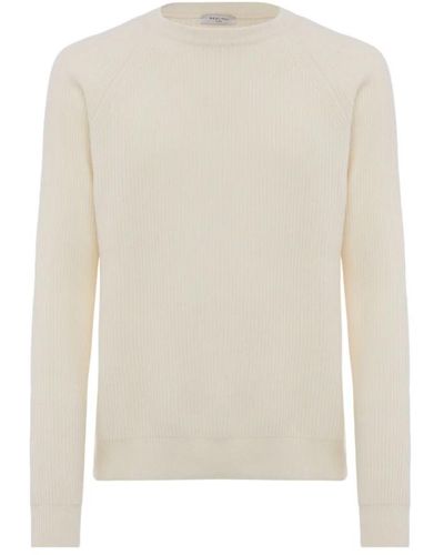 Boglioli Lime white wool and cashmere crewneck sweater - Bianco