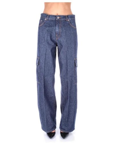 Haikure Jeans da donna con logo laterale - Blu
