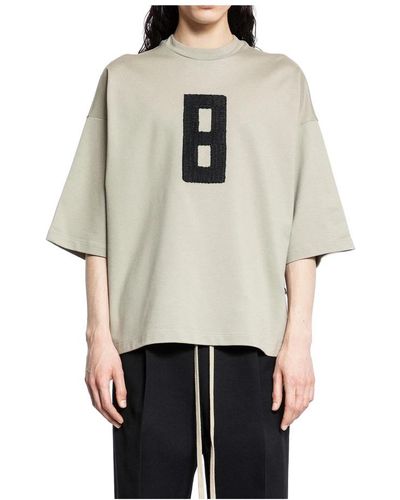 Fear Of God Besticktes milano tee mit texturiertem 8,strukturiertes besticktes milano tee - Natur
