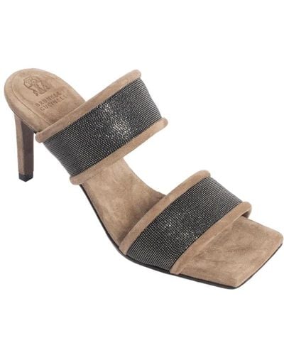 Brunello Cucinelli High Heel Sandals - Gray