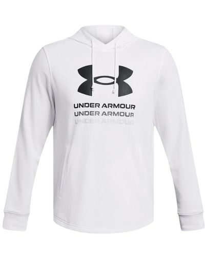 Under Armour Großer logo hoodie für männer - Weiß