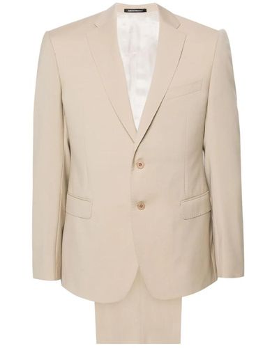 Emporio Armani Suits > suit sets > single breasted suits - Neutre
