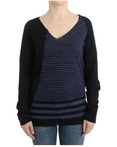 CoSTUME NATIONAL Striped v-neck sweater - Nero