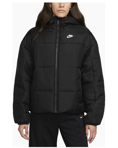 Nike Chaqueta puffer clásica con capucha - Negro