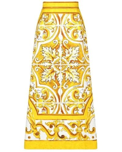 Dolce & Gabbana Midi Skirts - Yellow
