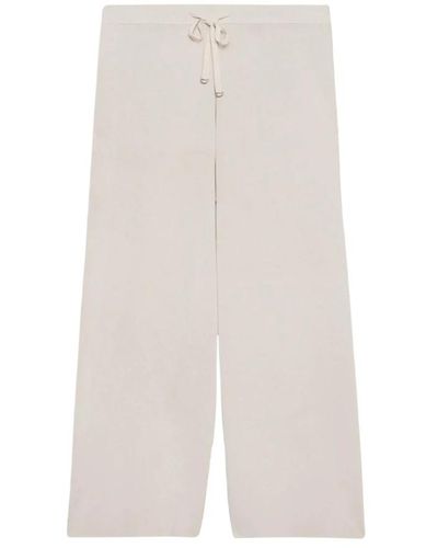 Elena Miro Trousers > wide trousers - Blanc