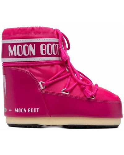 Moon Boot After ski icon low nylon stiefel - Pink