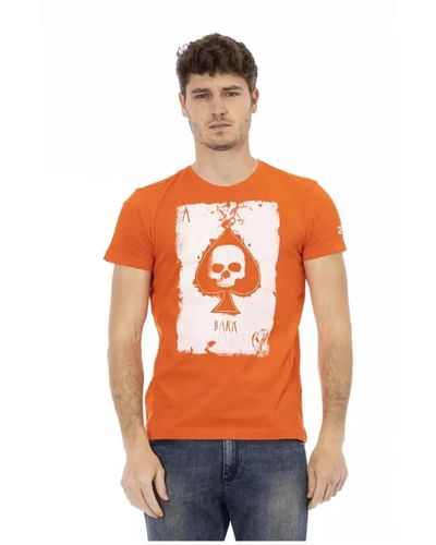 Trussardi Stylisches baumwoll-t-shirt - Orange