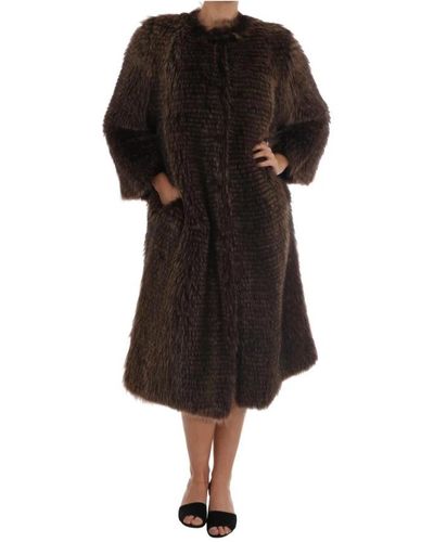 Dolce & Gabbana Faux Fur & Shearling Jackets - Black