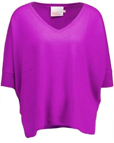 ABSOLUT CASHMERE Knitwear > v-neck knitwear - Violet