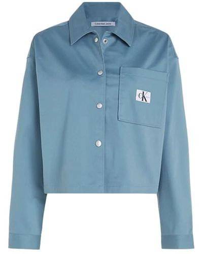 Calvin Klein Overshirt, stilvoll und trendig - Blau