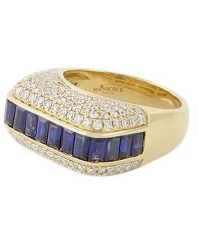 Rainbow K Empress ring in gold und saphir im art-deco-stil - Mettallic