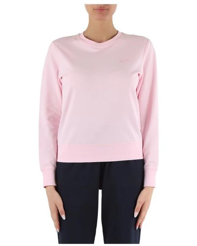 Sun 68 Baumwoll-piqué-sweatshirt mit strass-logo - Pink