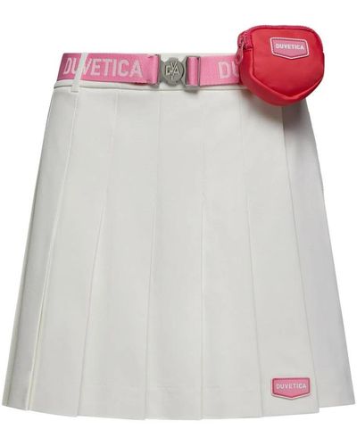 Duvetica Short Skirts - White