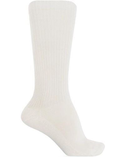 Rick Owens Socken mit logo - Weiß