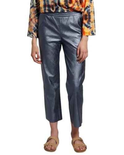 Maevy Trousers > cropped trousers - Bleu