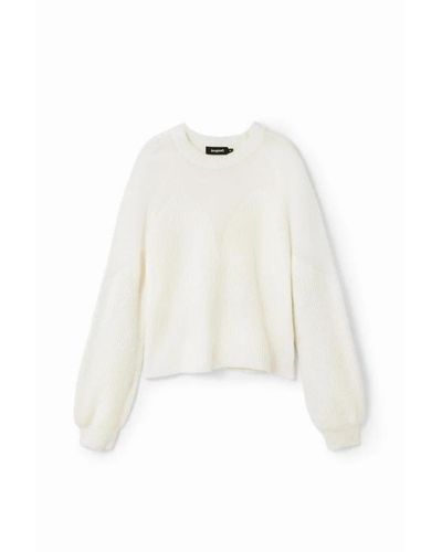 Desigual Round-Neck Knitwear - White