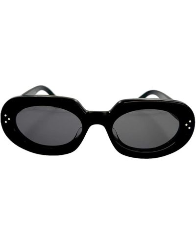 Celine Mutige 3 punkte oval sonnenbrille - Schwarz