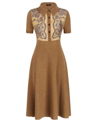 Etro Knitted Dresses - Natural