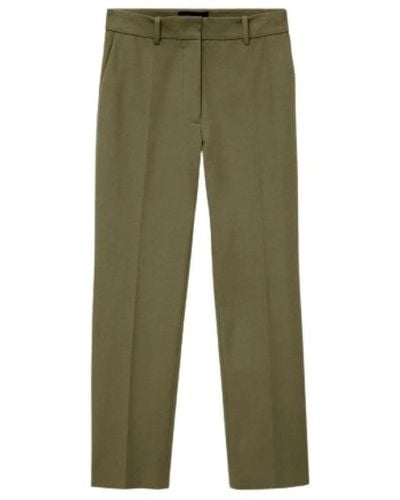 JOSEPH Straight Trousers - Green