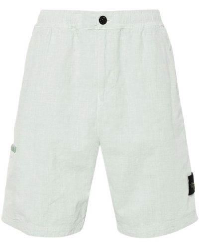 Stone Island Leinen nylon bermuda shorts comfort fit - Weiß