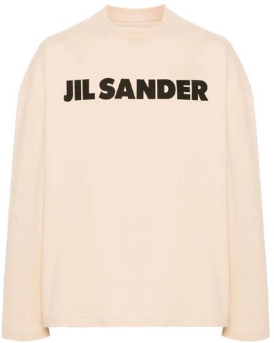Jil Sander Long Sleeve Tops - Natural
