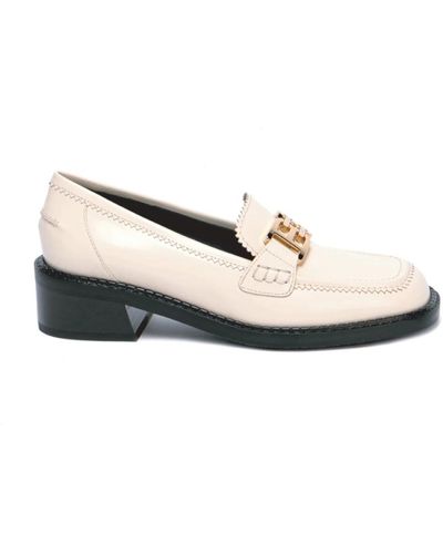 Bally Stilvolle italienische Lackleder-Loafer für Frauen - Weiß