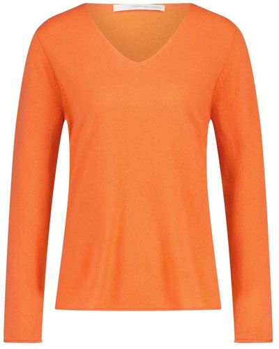 Herzensangelegenheit Knitwear > v-neck knitwear - Orange