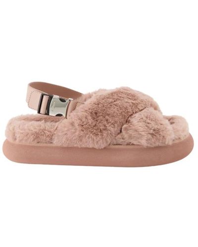 Moncler Pelz sandalen solarisse - Pink