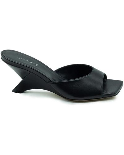 Vic Matié Shoes > heels > heeled mules - Noir