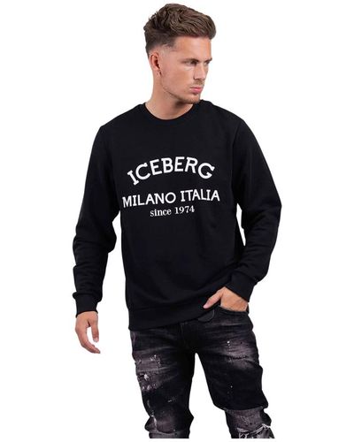 Iceberg 5C Felpa Logo Sweater Herren - Schwarz