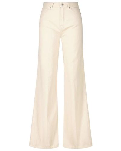 7 For All Mankind Wide Trousers - Natural