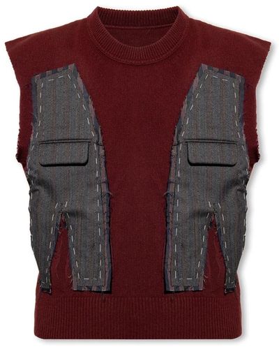 Maison Margiela Knitwear > sleeveless knitwear - Rouge
