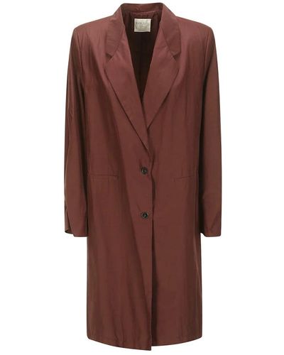Forte Forte Single-Breasted Coats - Brown