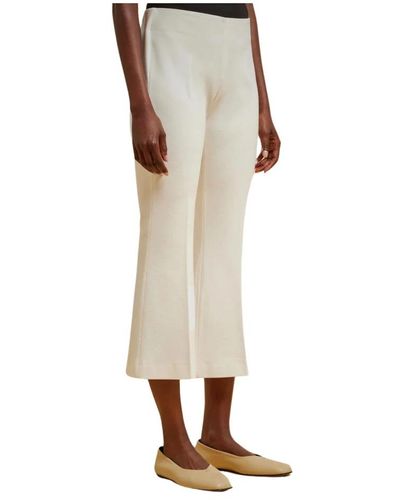 Liviana Conti Cropped Trousers - Natural