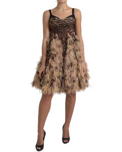 Dolce & Gabbana Short Dresses - Brown