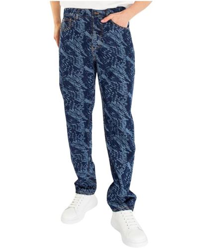 OLAF HUSSEIN Trousers > straight trousers - Bleu