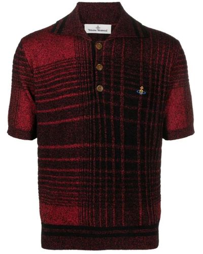 Vivienne Westwood Madras Check-Print Polo Shirt - Rot